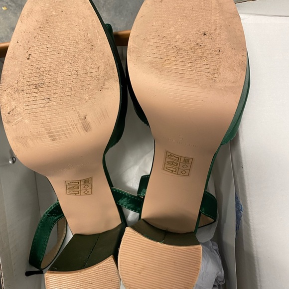 Green 🔥Trendy open toe heels - Picture 3 of 4
